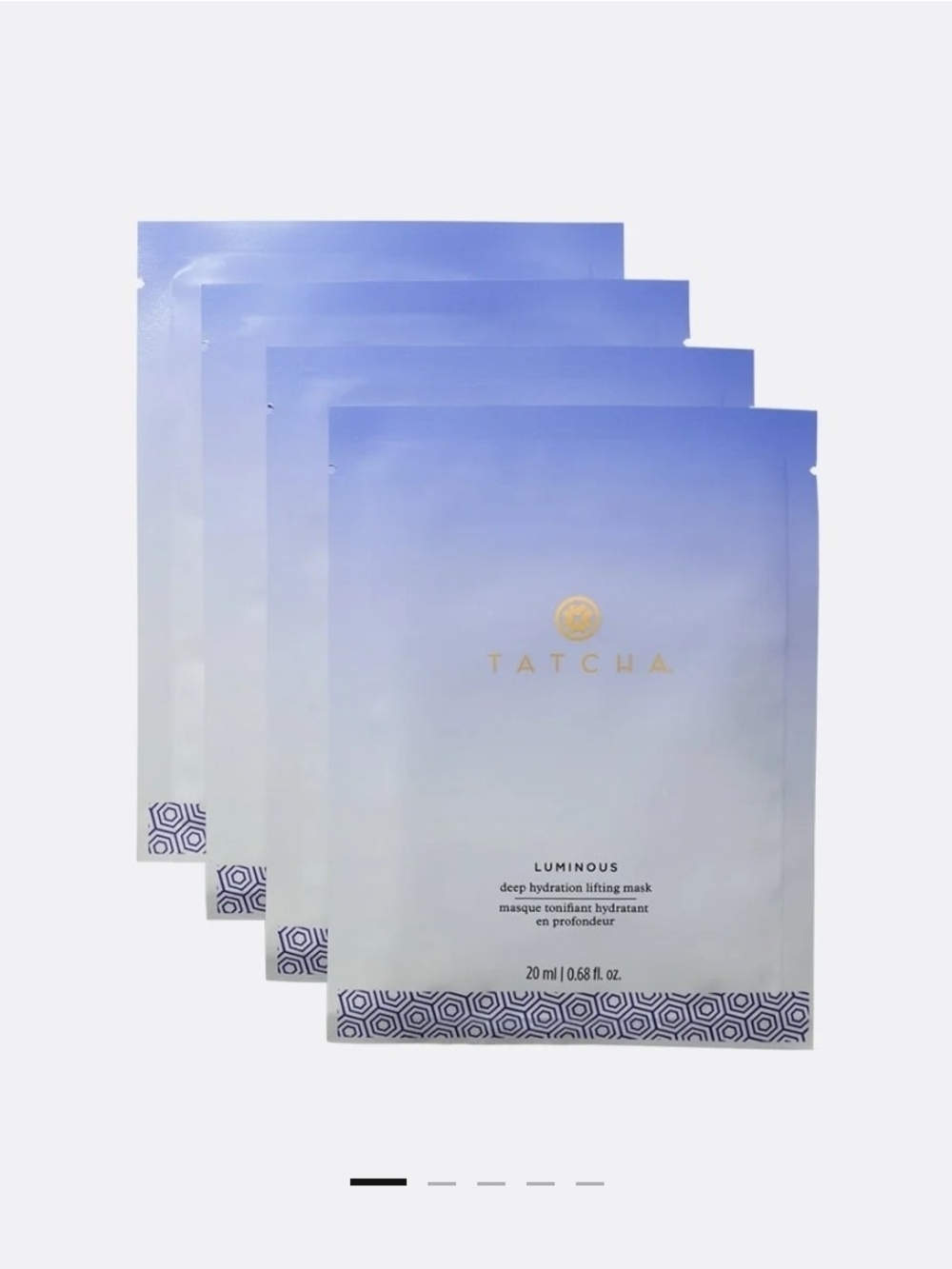 Tatcha Luminous Deep Hydration Lifting Mask – 4 Pack Made In Japan
